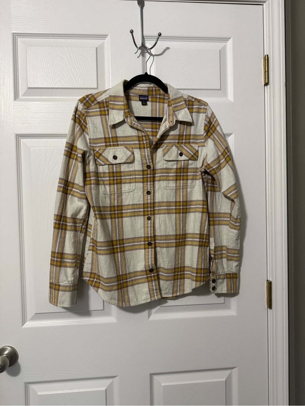 Patagonia 100% Organic Cotton Plaid Flannel Shirt- S - Picture 2 of 7